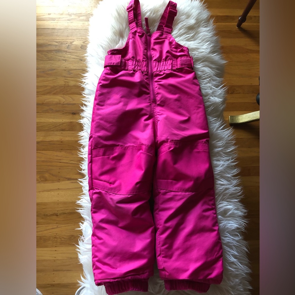 Cat & jack ski overalls bib pants fuchsia red